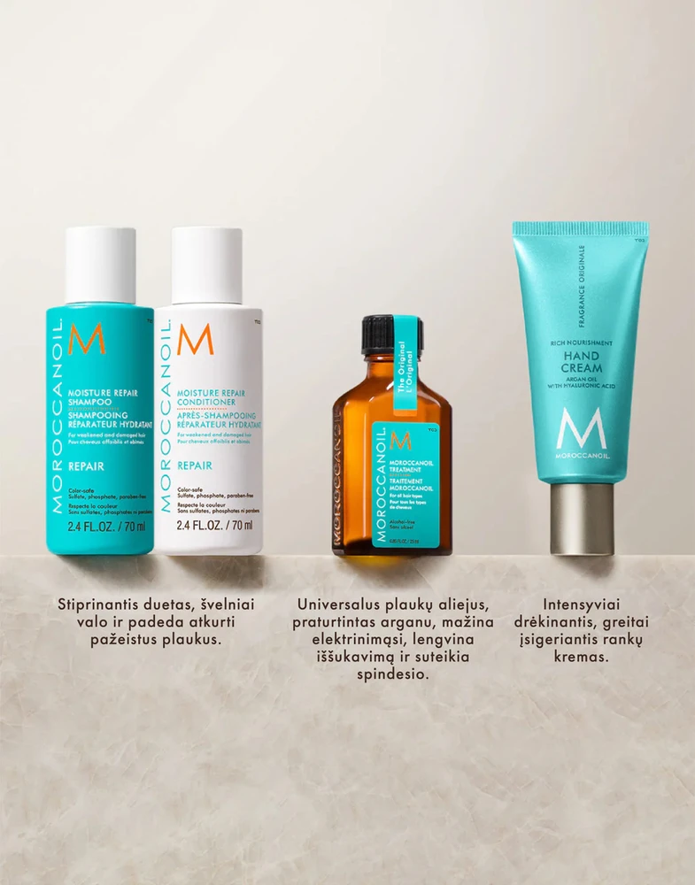 MOROCCANOIL Plaukus atstatantis kelioninis rinkinys | Repair Travel Set