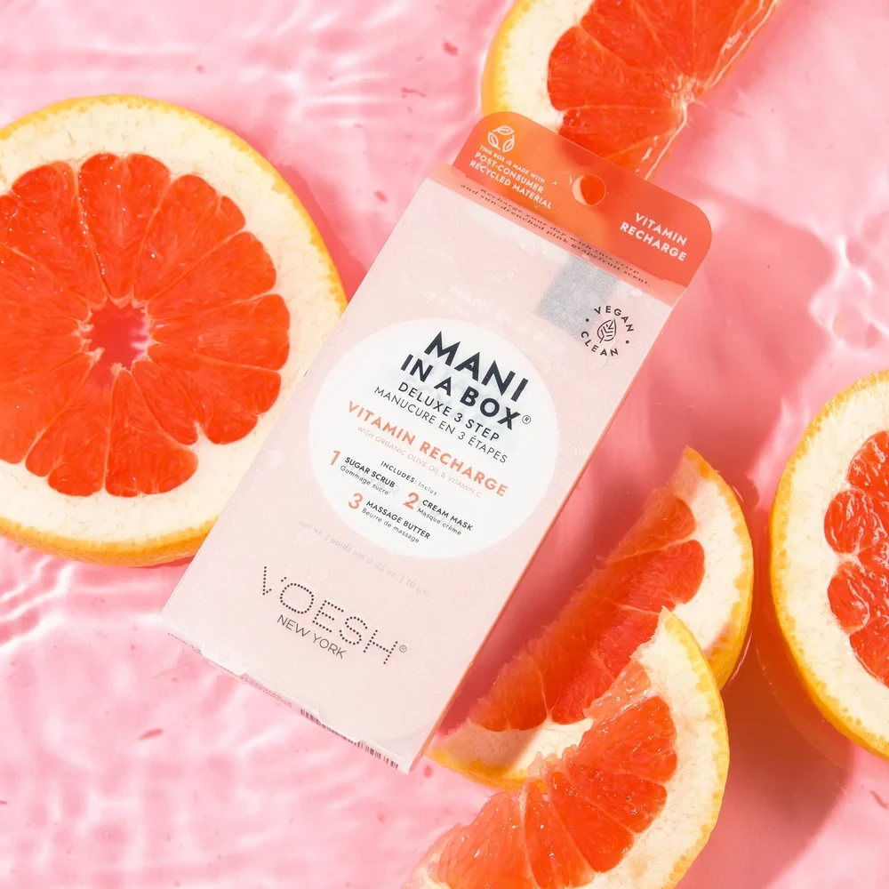 VOESH Mani in a Box Deluxe 3 Step Vitamin Recharge | Trijų žingsnių manikiūras dėžutėje