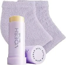 Voesh kulnų priežiūros rinkinys (22 ml. balzamas + 2 vnt. kojinės) levandų kvapo | VOESH Heel Repair Duo (Heel Repair Balm + Heel Socks) Lavender