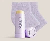 Voesh kulnų priežiūros rinkinys (22 ml. balzamas + 2 vnt. kojinės) levandų kvapo | VOESH Heel Repair Duo (Heel Repair Balm + Heel Socks) Lavender
