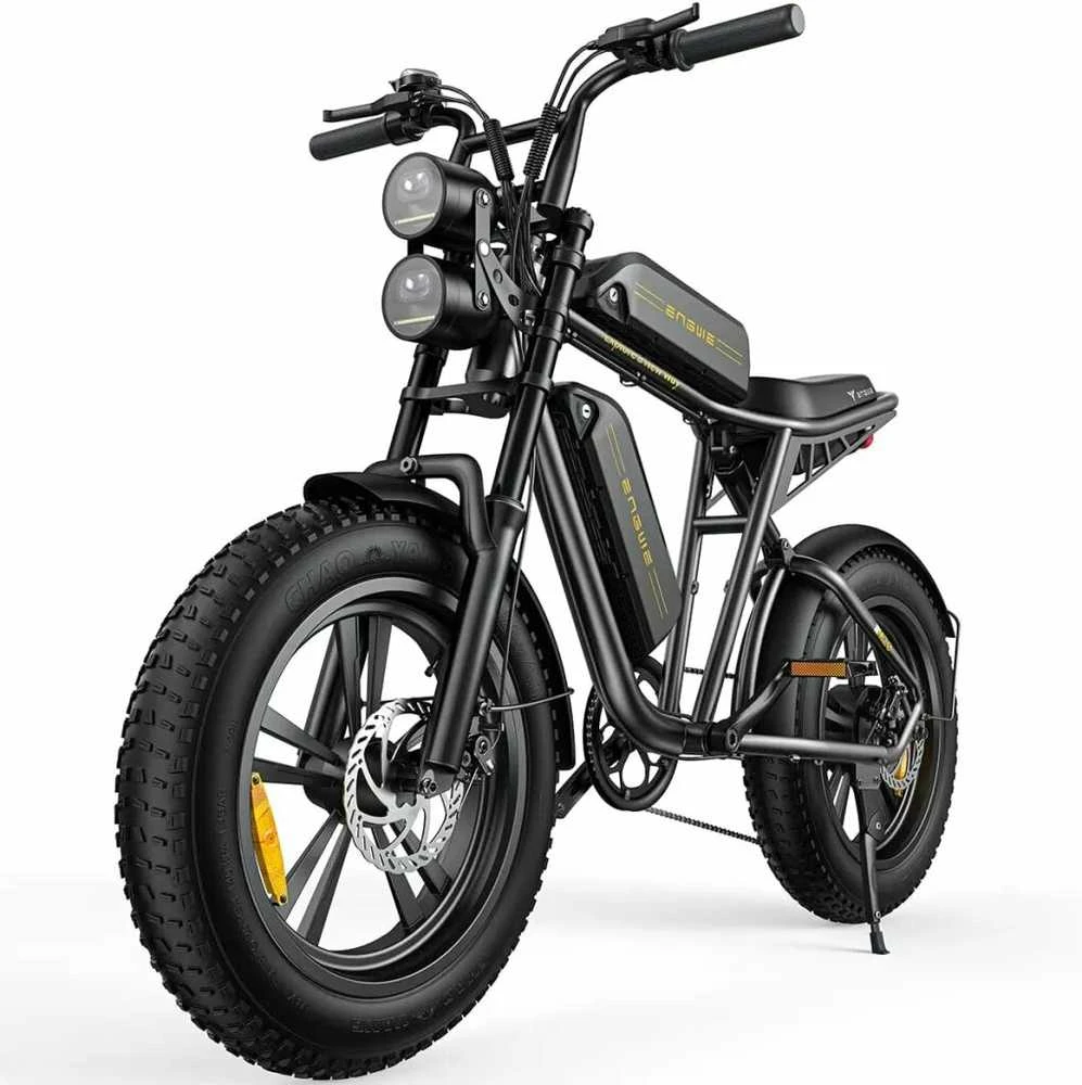 Dviratis 20" elektrinis Engwe M20 dviguba baterija juodas