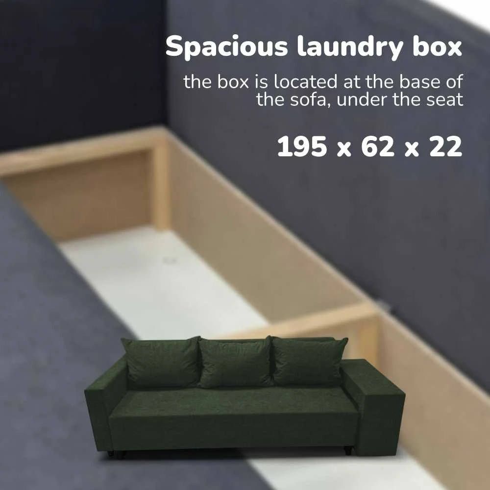 Meb Podrez Dvivietis išskleidžiamas sofa su staliuku ir pufais Simple X Combo,, Podrez,, turkio-žalia