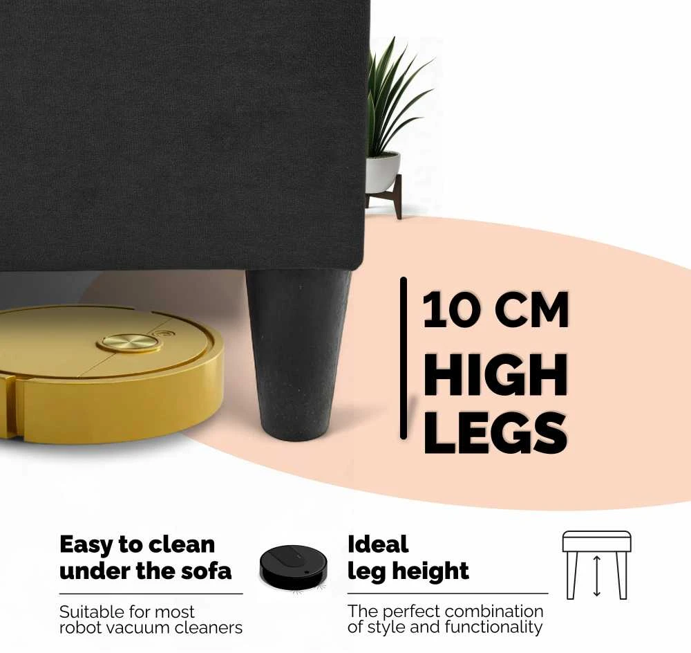 Meb Podrez Dvivietis išskleidžiamas sofa Simple X Light, be porankių, Podrez,, grafito