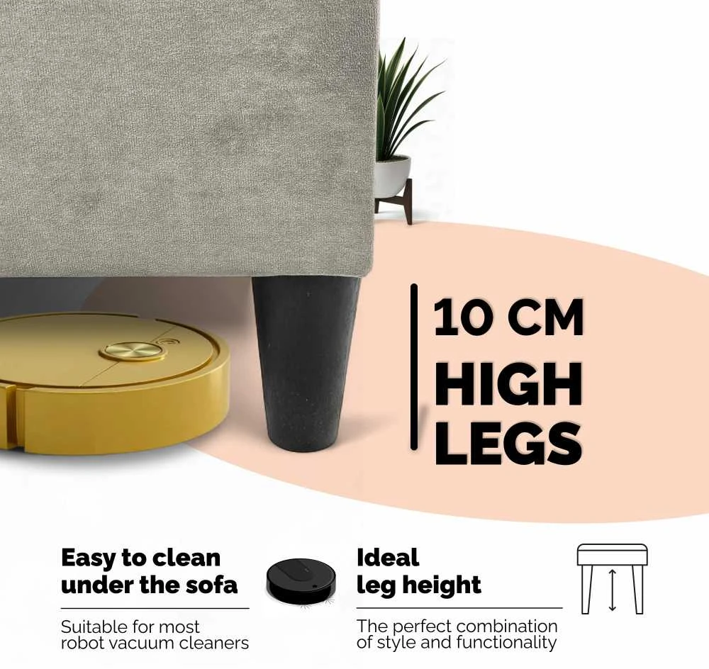Meb Podrez Dvivietis išskleidžiamas sofa Simple X Light, be porankių, Podrez,, šviesiai pilka
