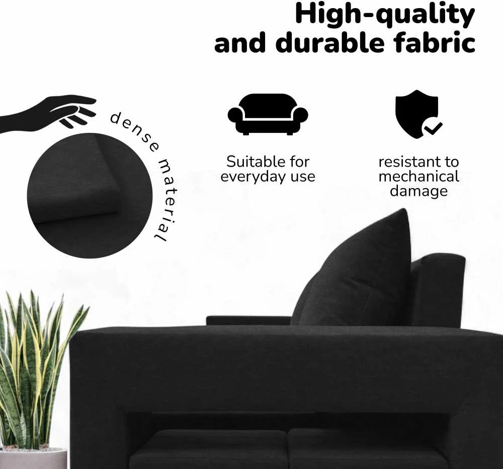 Meb Podrez Dvivietis išskleidžiamas sofa su staliuku ir pufais Simple X Combo,, Podrez,, grafito