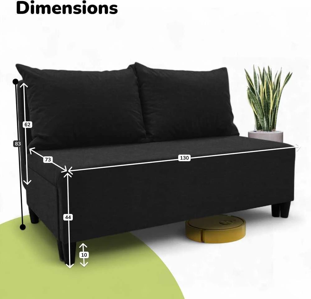 Meb Podrez Dvivietė sofa lova Simple X Mini,, Podrez,, grafito spalvos