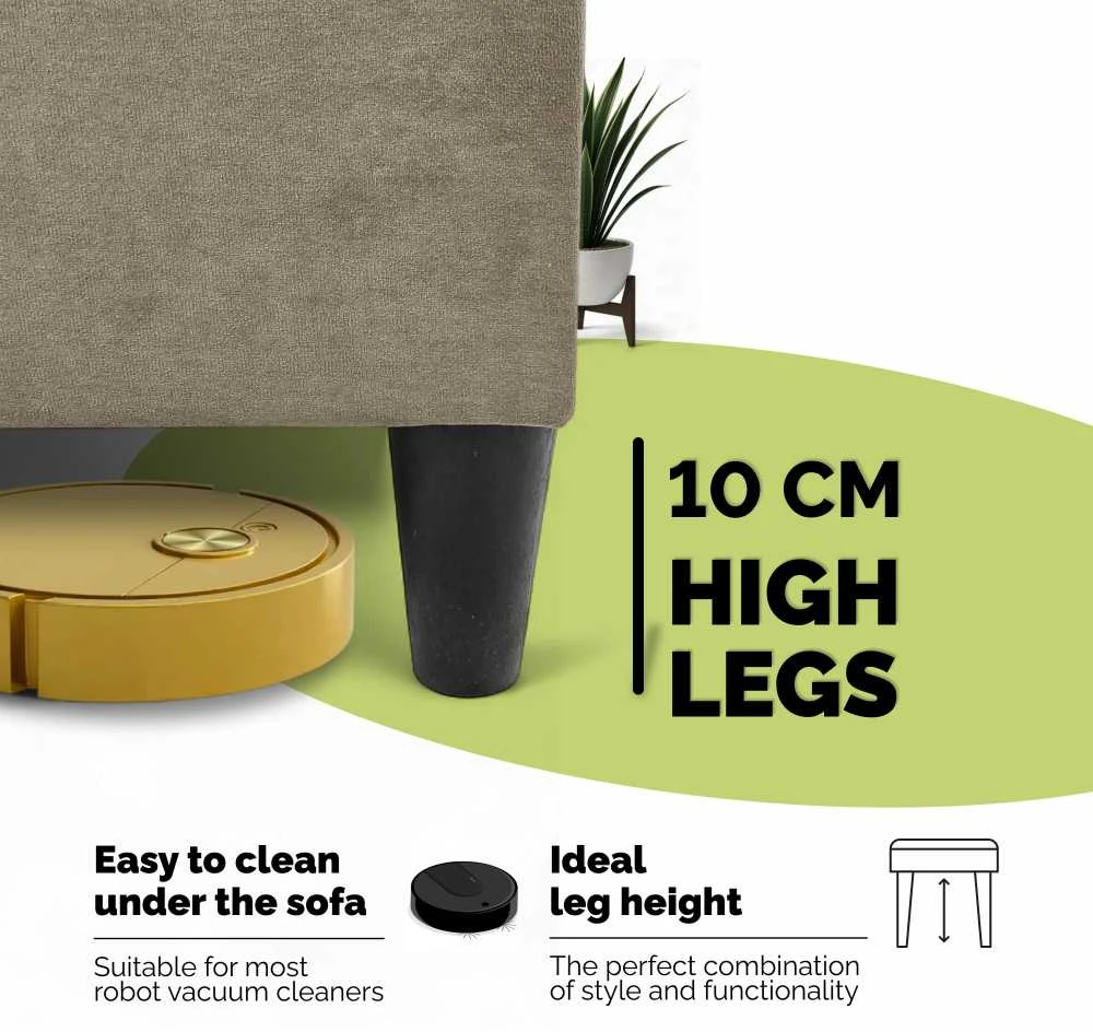 Meb Podrez Dvivietė išskleidžiama sofa lova Simple X Mini, Podrez, smėlio spalvos