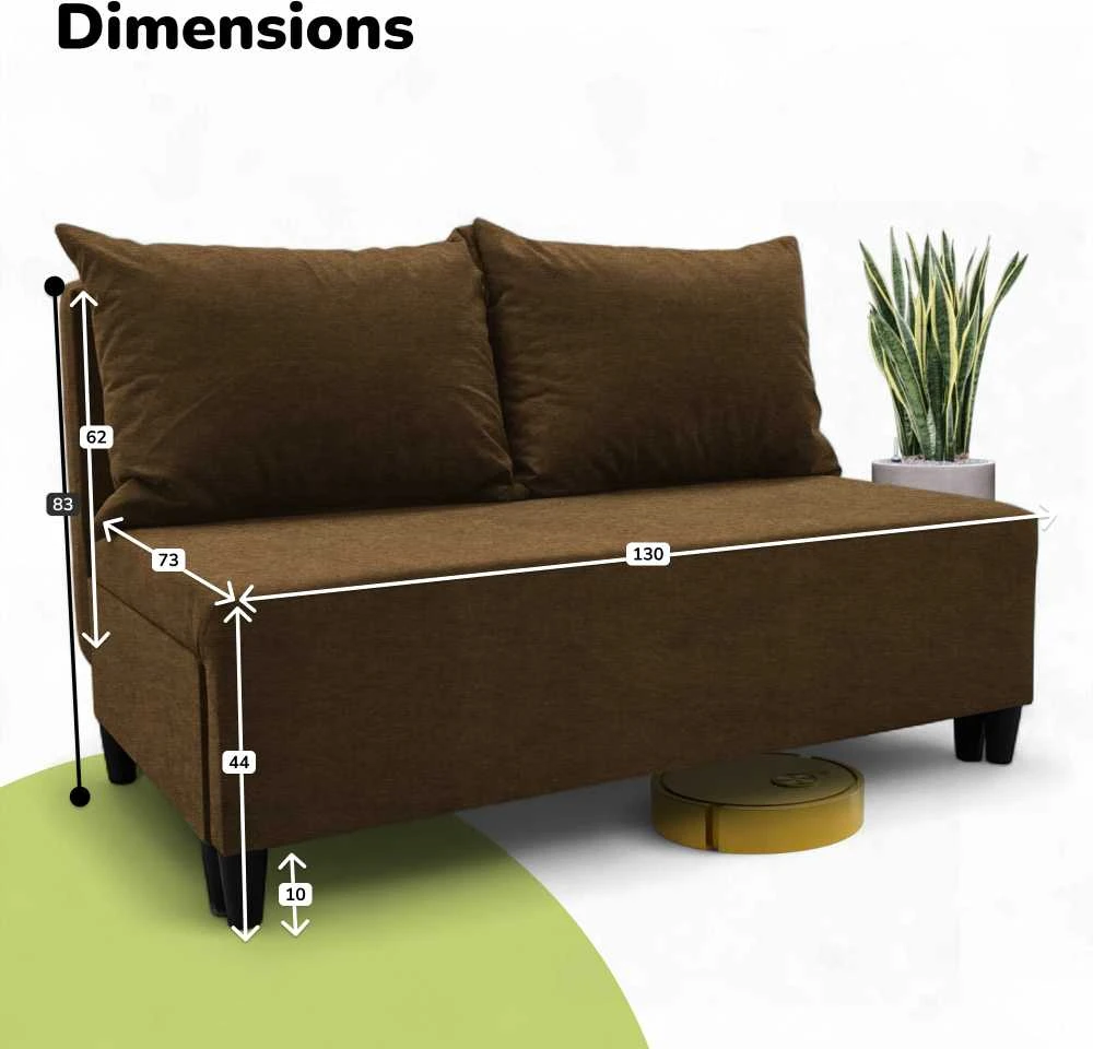 Meb Podrez Dvivietė sofa lova Simple X Mini, Podrez, rudos spalvos