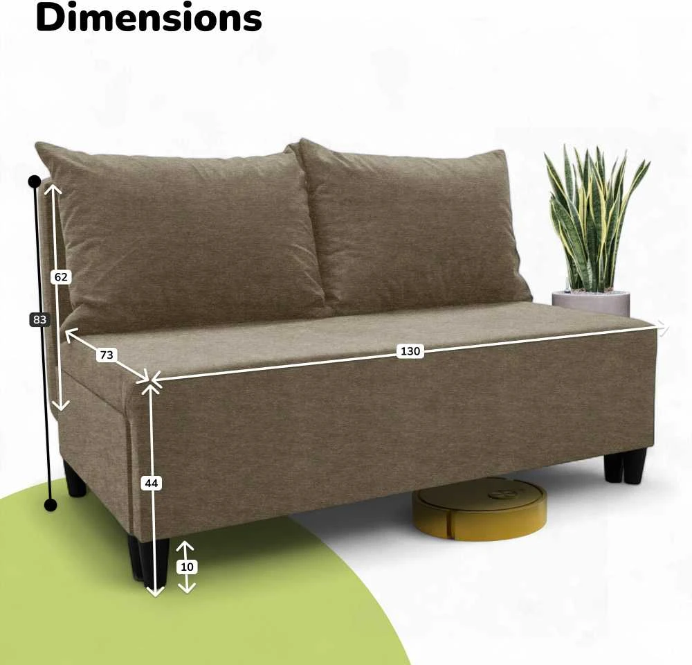 Meb Podrez Dvivietė išskleidžiama sofa lova Simple X Mini, Podrez, smėlio spalvos