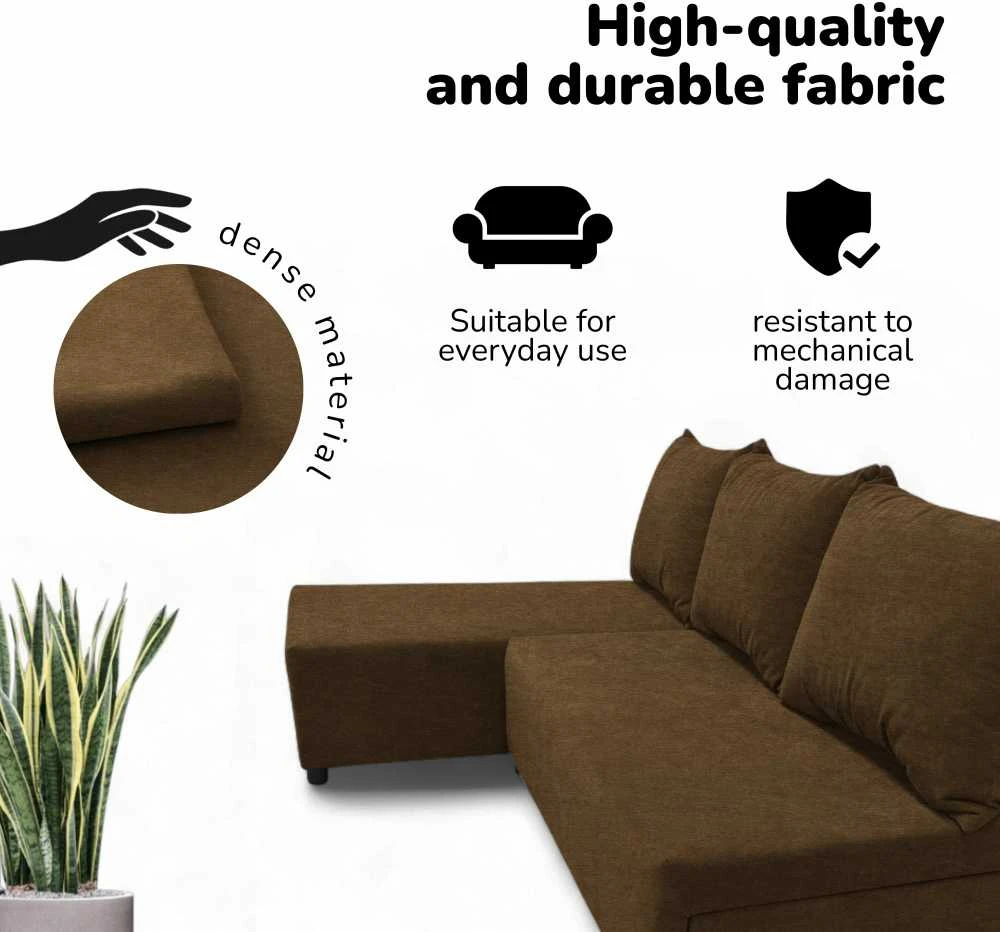 Meb Podrez Kampinė išskleidžiama sofa-lova St Light, Podrez, ruda