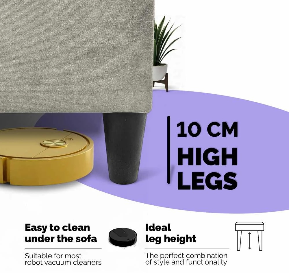 Meb Podrez Kampinė išskleidžiama sofa-lova St Light, Podrez, šviesiai pilka