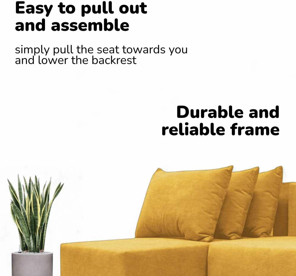 Meb Podrez Kampinė išskleidžiama sofa-lova St Light, Podrez, geltona