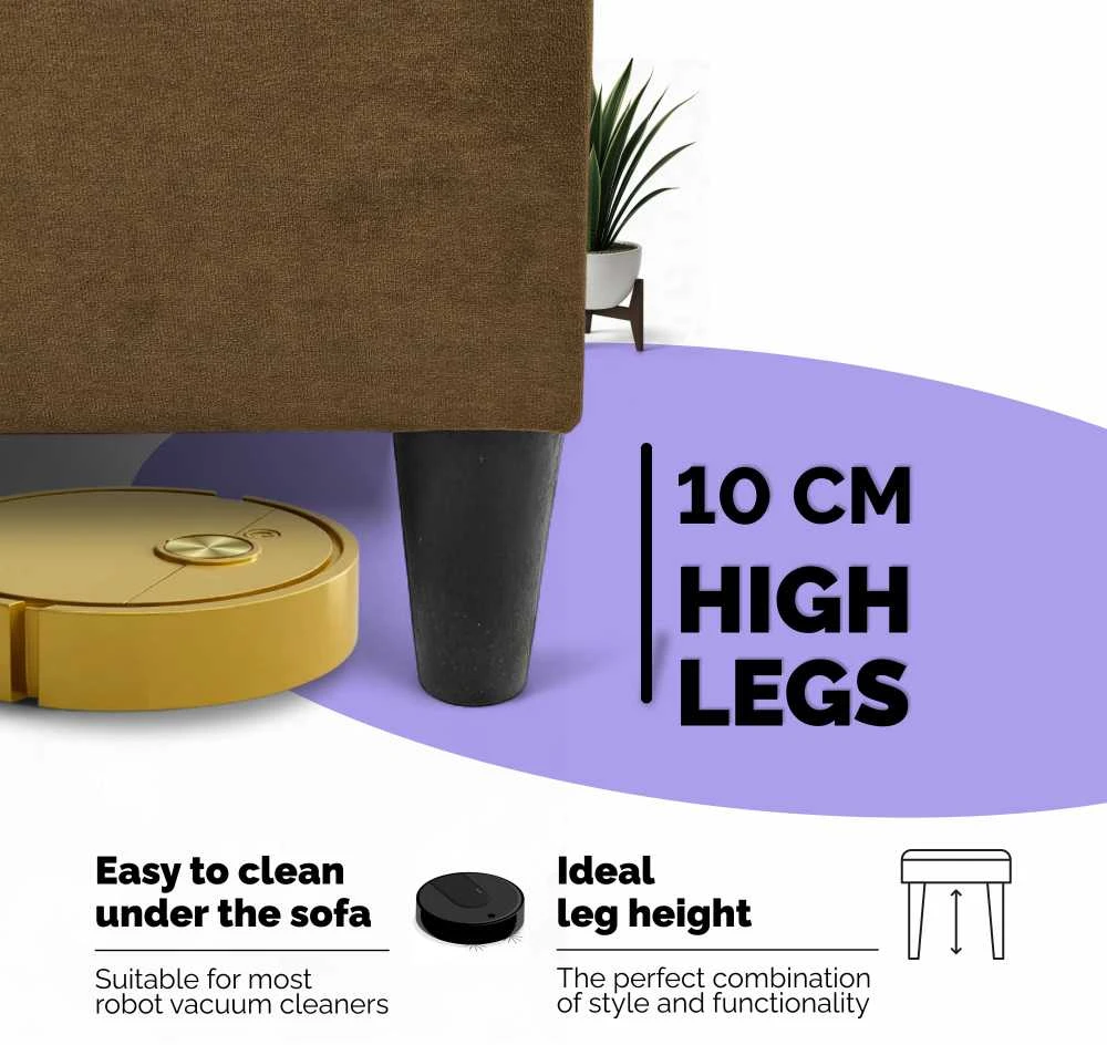 Meb Podrez Kampinė išskleidžiama sofa-lova St Light, Podrez, ruda