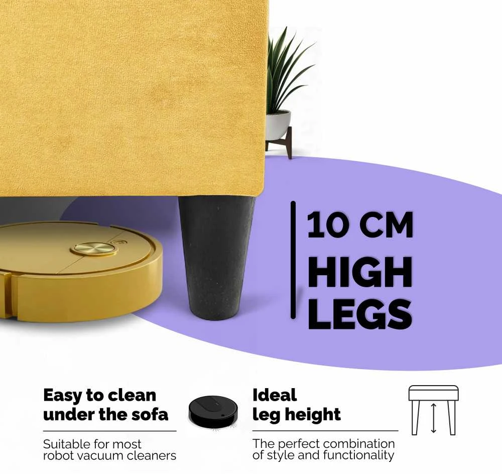 Meb Podrez Kampinė išskleidžiama sofa-lova St Light, Podrez, geltona