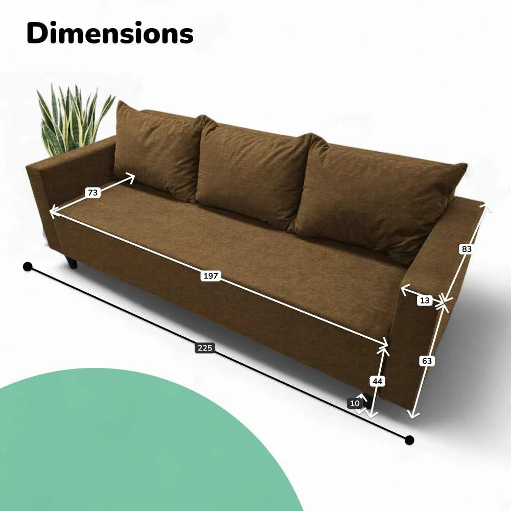 Meb Podrez Klasikinė sofa-lova Simple X Line, su patalynės dėže, Podrez,, rudos spalvos