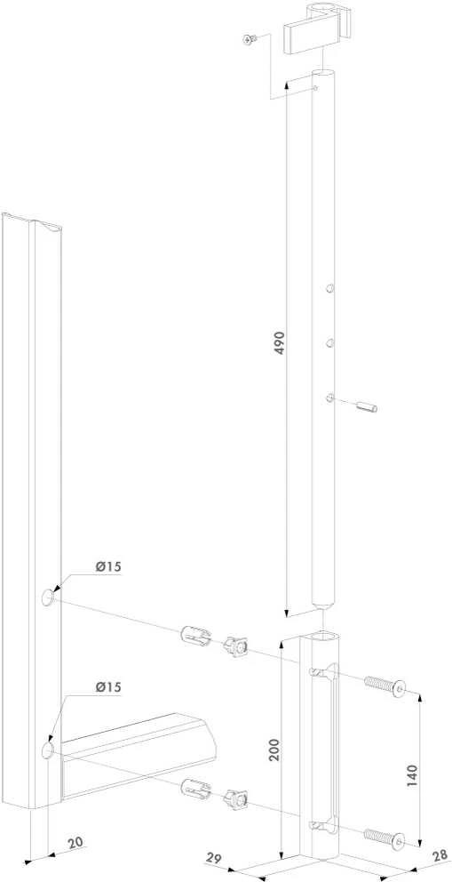 Locinox Kiemo vartų skląstis RAL7016