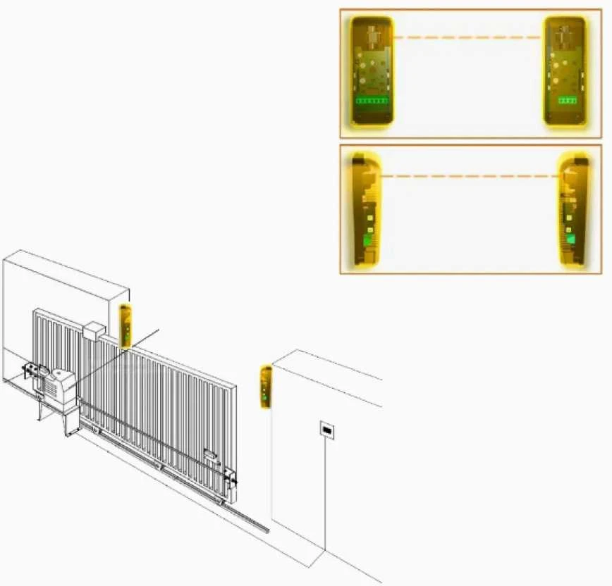 Darus Fotoelementai PF5102 su integruotu signaliniu švyturėliu, pasukami