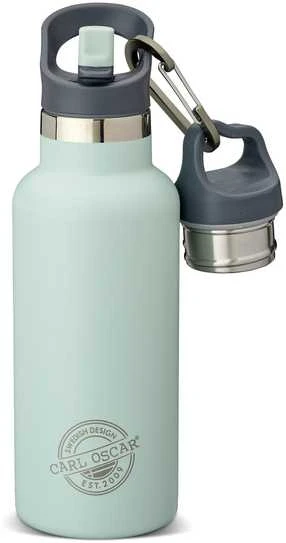 CARL OSCAR Nerūdijančio plieno termo gertuvė su šiaudeliu, Mėtinė 500 ml