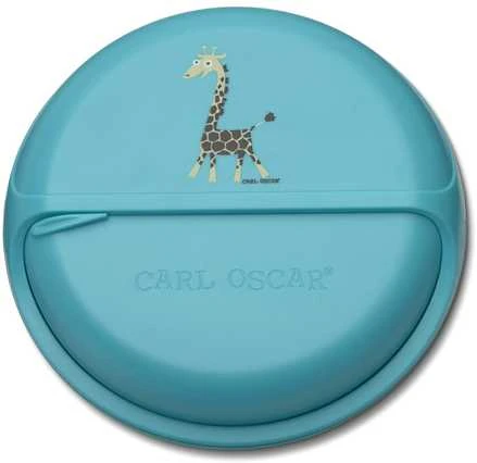 CARL OSCAR SnackDISC, Turquoise-Giraffe 15 cm