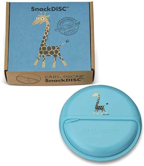 CARL OSCAR SnackDISC, Turquoise-Giraffe 15 cm