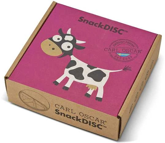CARL OSCAR SnackDISC, Violetinė-cow 15 cm