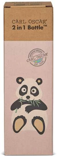 CARL OSCAR Vandens gertuvė 2in1, pink-panda 0,3 + 0,15 l