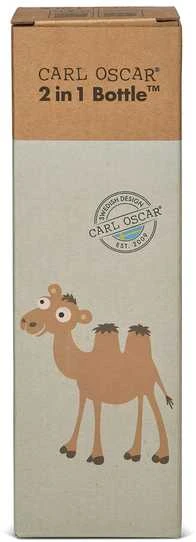 CARL OSCAR Vandens gertuvė 2in1, žalias-camel 0,3 + 0,15 l