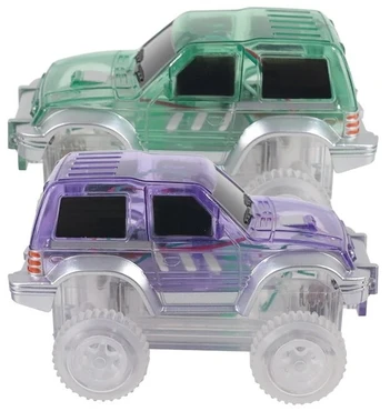 Cleverclixx - Magnetinės lenktynių trasos automobilis - pastelinis violetinis, 1vnt.
