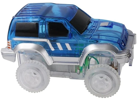 Cleverclixx - Magnetinės lenktynių trasos automobilis - mėlynas, 1vnt.