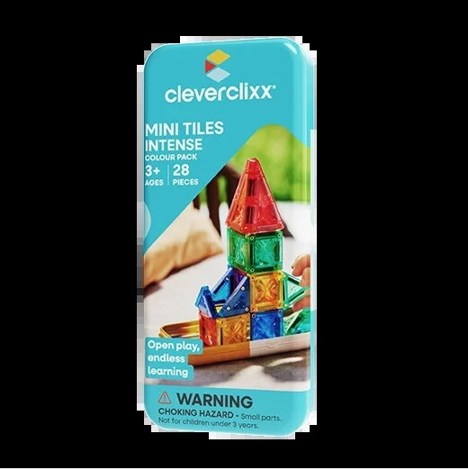 Cleverclixx - Magnetinis mini plytelių rinkinys "Intense", 28d.
