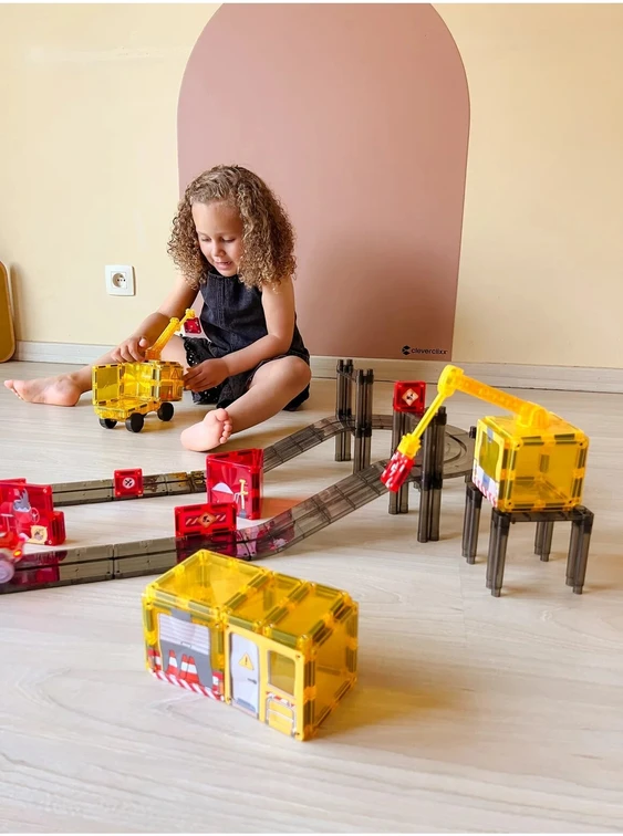 Cleverclixx - Magnetinis statybinių konstrukcijų rinkinys - 48 detalės