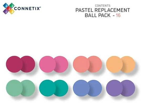 CONNETIX kamuoliukų pakuotė, 16vnt., pasteliniai