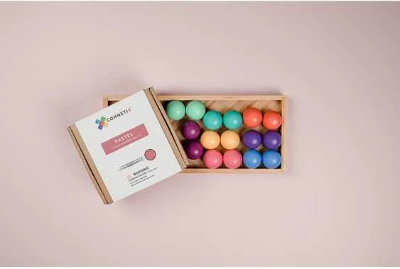 CONNETIX kamuoliukų pakuotė, 16vnt., pasteliniai