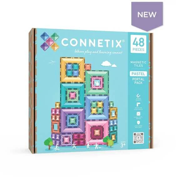 CONNETIX - Magnetinis konstruktorius - 48d. Pastel Portal Pack
