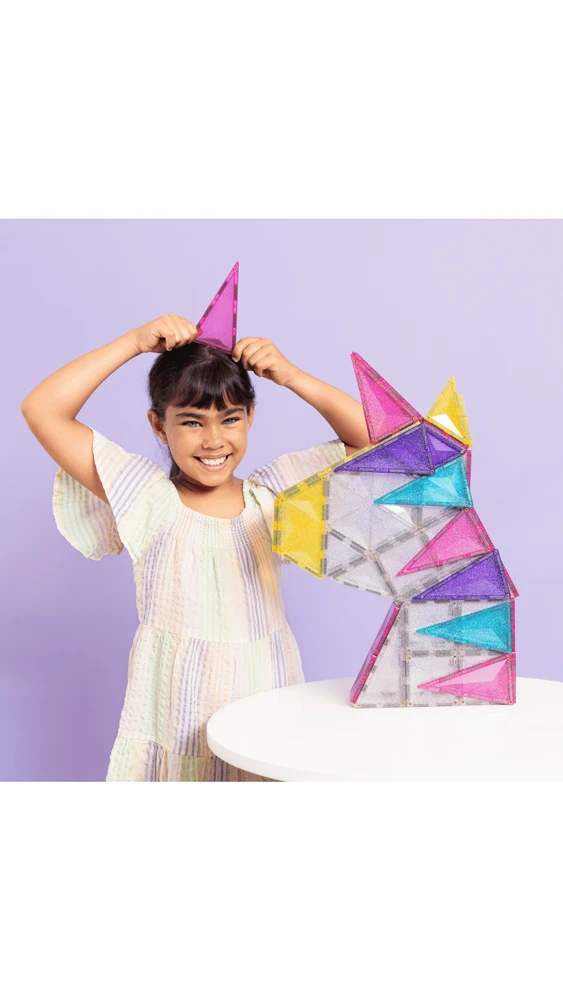 CONNETIX magnetinis konstruktorius 56d. Glitter Unicorn Pack