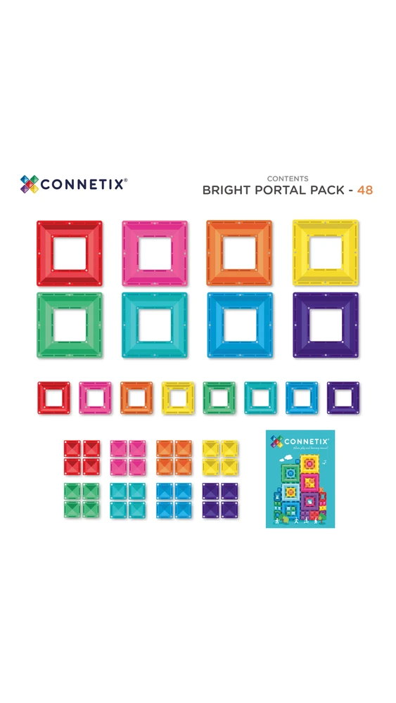 CONNETIX magnetinis konstruktorius - Bright Portal Pack 48d.