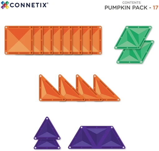 CONNETIX magnetinis konstruktorius Halloween Pumpkin pack 17d.