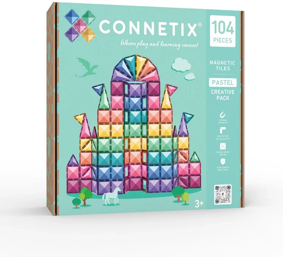 CONNETIX - Magnetinis konstruktorius, Pastel creative pack, 104d.