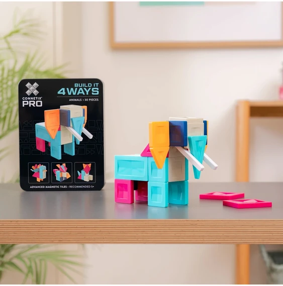 CONNETIX - magnetinis konstruktorius PRO Build It 4 Ways Animals Pack, 30d.