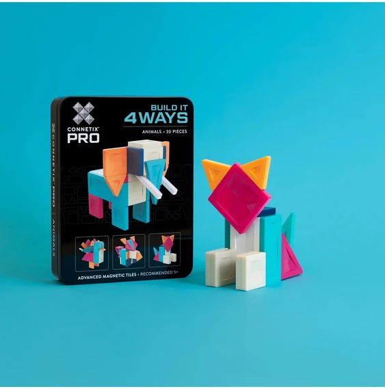 CONNETIX - magnetinis konstruktorius PRO Build It 4 Ways Animals Pack, 30d.