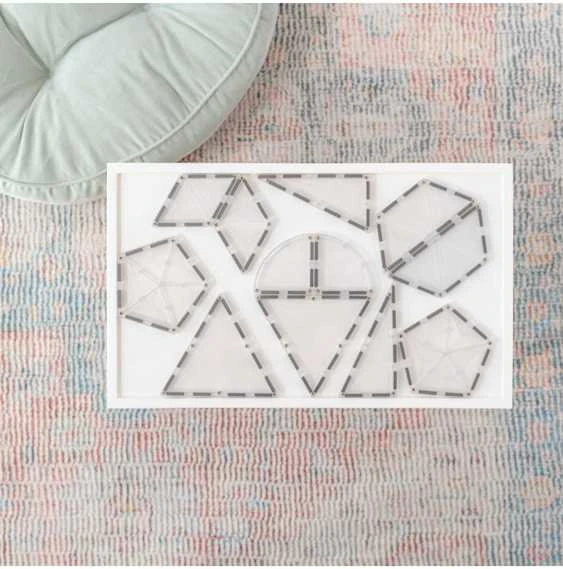 CONNETIX Skaidrių plokštelių geometrinis rinkinys 24d.
