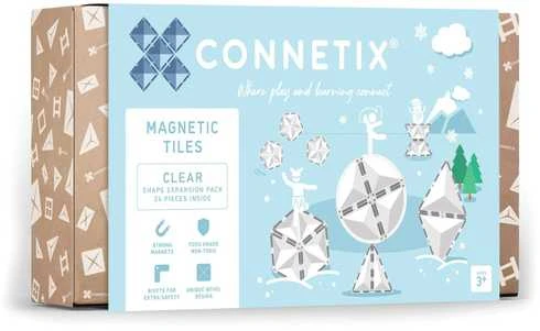 CONNETIX Skaidrių plokštelių geometrinis rinkinys 24d.