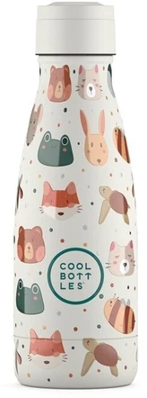Cool Bottles - Nerūdijančio plieno vaikiškas buteliukas su šiaudeliu arba užsukimu, 260ml (Pet lover)