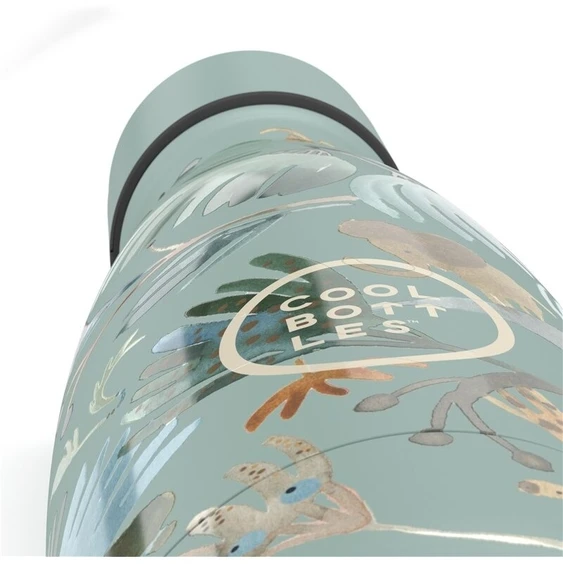 Cool Bottles - Nerūdijančio plieno vaikiškas buteliukas su šiaudeliu arba užsukimu, 260ml (Secret nature)
