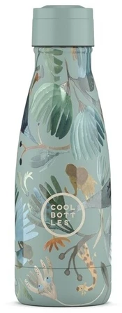 Cool Bottles - Nerūdijančio plieno vaikiškas buteliukas su šiaudeliu arba užsukimu, 260ml (Secret nature)