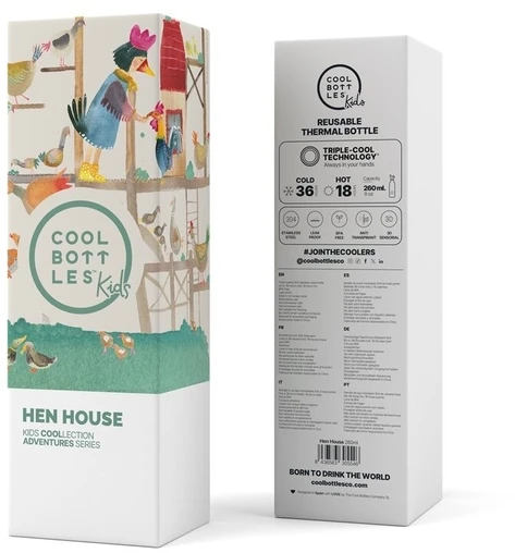Cool Bottles - Nerūdijančio plieno vaikiškas buteliukas su šiaudeliu arba užsukimu, 260ml (Koala hugs)