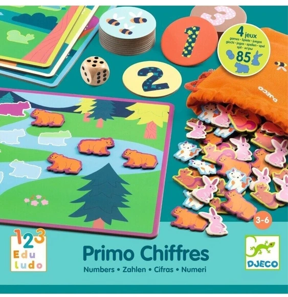 Djeco Edukacinis žaidimas - Eduludo - Pirmieji skaičiai (4 žaidimai) ( DJ08265 )