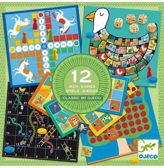 Djeco Klasikinių stalo žaidimų rinkinys - 12 žaidimų ( DJ05218 )