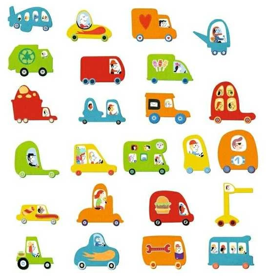 Djeco Kurkite su lipdukais - Myliu automobilius ( DJ09051 )