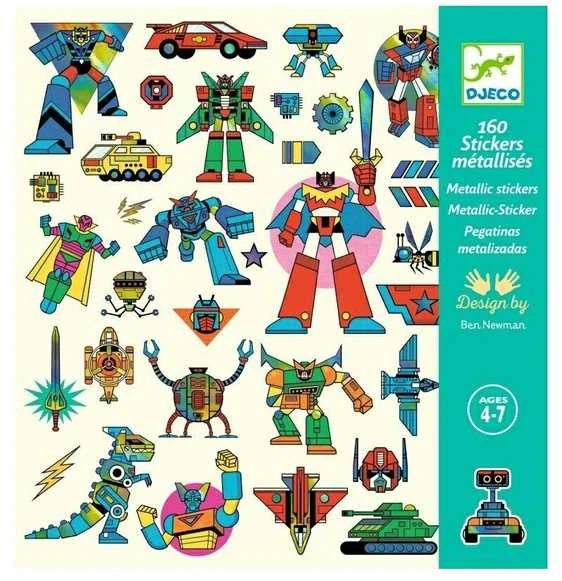 Djeco Lipdukai - 160 lipdukų - Robotai ( DJ09276 )